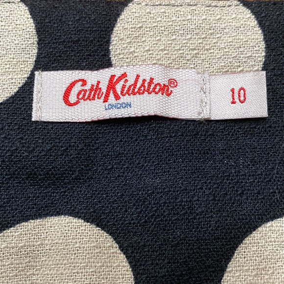 Cath Kidston Black and Tan Polka Dot Cotton Dress - Picture 3 of 8